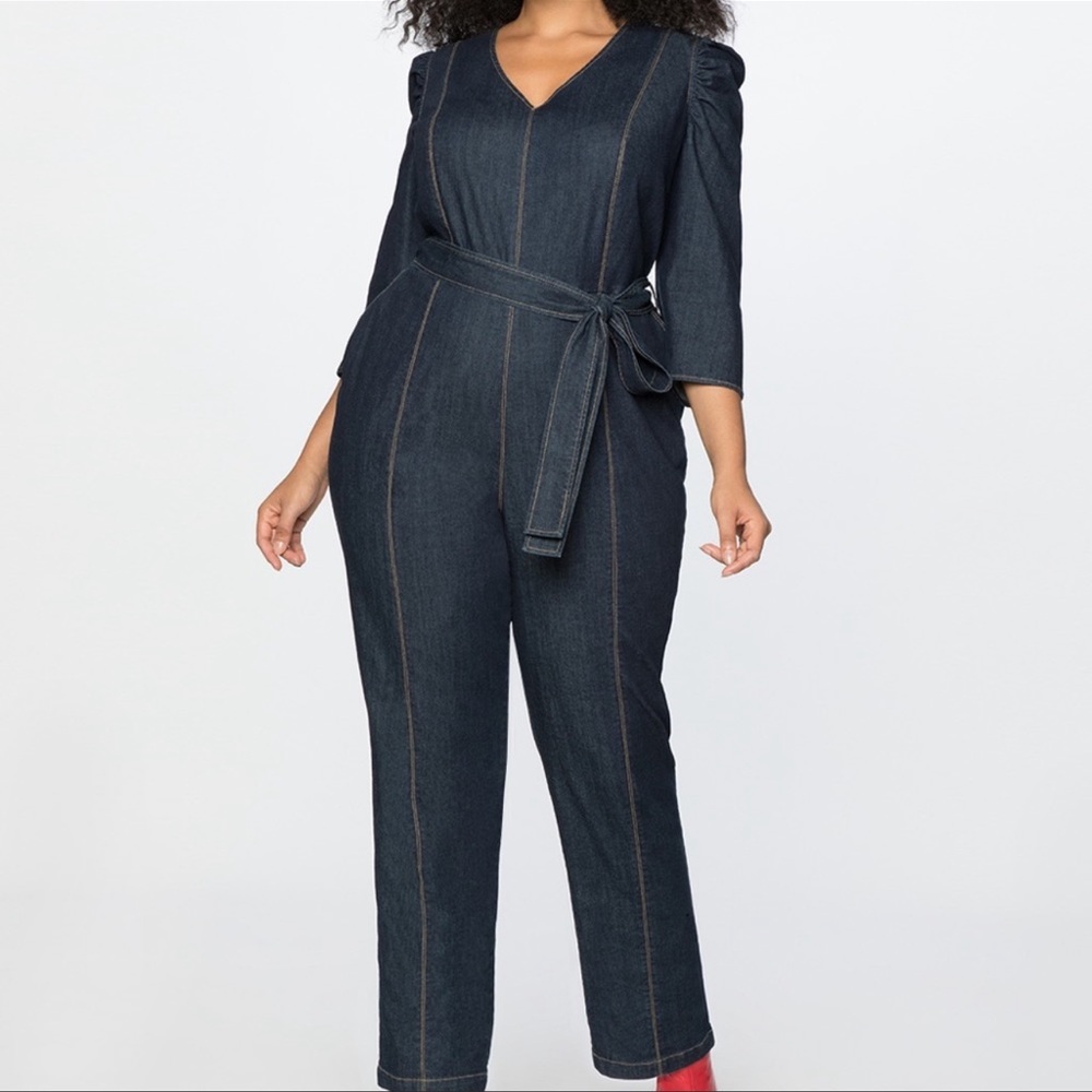 🔥🔥🔥 Eloquii Denim Jumpsuit ❤️🔥 size 16